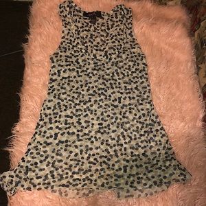 Gold and black Polka dot tank top